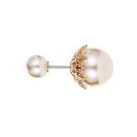 New Double-headed Pearl Word Pin Simple Anti-buffing Brooch Collar Brooch Fashion Wild Neckline Pin Shawl Buckle main image 2