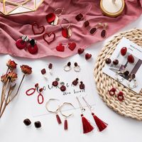 Earrings Female Retro Earrings Net Red Pop Earrings Winter New Earrings main image 2