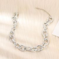 Personalized Fashion Thick Chain Necklace Creative Punk Hip Hop Silver Necklace main image 3