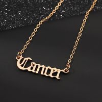 Fashion Creative Twelve Constellation Necklace Vintage English Alphabet Item Decoration Wholesales Fashion main image 4