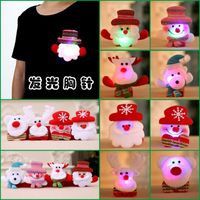 Christmas Decoration Supplies Glowing Brooch Christmas Gifts Wholesale main image 1