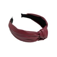 New Pu High-end Headband Korean Style Knotted Wide Edge Fashion Hair Accessories Hairpin main image 6
