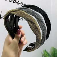 Korean Version Of Simple Flash Cloth Braid Headband Korean Fashion Light Board Hair Accessories Hairpin Hairpin main image 1