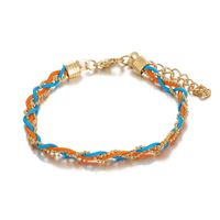 New Cross-border Jewelry Ethnic Style Hand-knitted Twisted Color Rope Rope Bracelet Single Unisex sku image 1