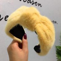Fashionable Knotted Hair Accessories Solid Color Lambs Wool New Headband sku image 3