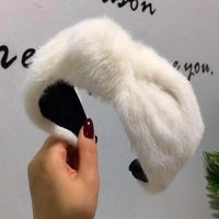 Fashionable Knotted Hair Accessories Solid Color Lambs Wool New Headband sku image 6
