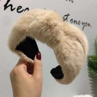 Fashionable Knotted Hair Accessories Solid Color Lambs Wool New Headband sku image 5