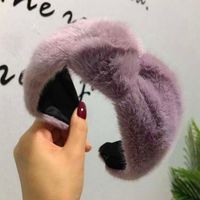 Fashionable Knotted Hair Accessories Solid Color Lambs Wool New Headband sku image 7