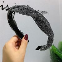 Korean Version Of Simple Flash Cloth Braid Headband Korean Fashion Light Board Hair Accessories Hairpin Hairpin sku image 3