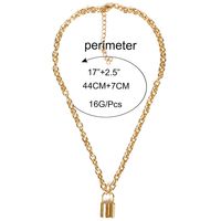 Lock Pendant Women's Simple Necklace Necklace Alloy Necklace main image 4