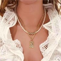 Europe Et En Amérique Croix Frontière Ornement Personnalisé Lettre Mot Combinaison Collier Pour Femmes D'une Seule Pièce Dropshipping Collier 12295 main image 1