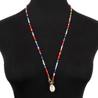 Hot Items Women's Boho Colorful Rice Beads Necklace Shell Necklace Women sku image 2