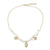 Shell Neck Chain Necklace Single Layer New Simple Alloy Scallop Necklace Women sku image 1