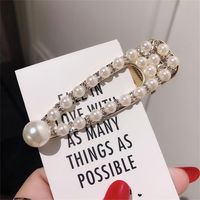 Cute Hair Pin Hairpin Simple Personalized Metal Pearl Headdress sku image 2