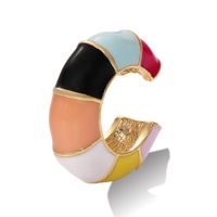 Baub Gleiche Legierung Tropf Öl Ohrringe Mode Spleiß Farbe Ohr Clip Koreanische Neue Ohrringe All-match-ohrringe Zubehör sku image 1