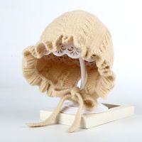 Baby Half Court Princess Hat Curled Autumn And Winter Cotton 0-6 Year Old Girl Knitted Hat main image 5