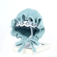 Baby Half Court Princess Hat Curled Autumn And Winter Cotton 0-6 Year Old Girl Knitted Hat main image 6