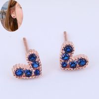 Pendientes De Amor De Diamantes Pequeños De Moda Ol Coreanos Pequeños main image 4