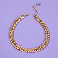 Metal Twist Buckle Thick Clavicle Chain Handsome Short Money Chain main image 3