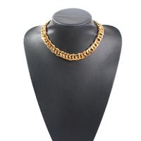 Metal Twist Buckle Thick Clavicle Chain Handsome Short Money Chain main image 6