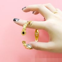 متعددة خاتم الماس الأرقام الرومانية الأسود قذيفة سوار مجوهرات الفولاذ المقاوم للصدأ مجوهرات 18ck ريال طلاء الذهب لا تتلاشى main image 4