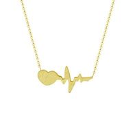 Best Selling Lightning Peach Heart Electrocardiogram Earring Necklace Set Current Earrings main image 6