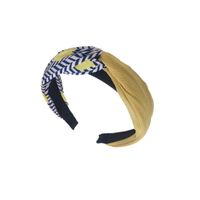 Korean Version Of The Stripe Hit Color Mesh Yarn Hook Cross Thin Edge Hair Hoop Headband Ladies main image 6