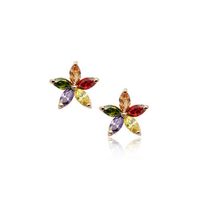 New Purple Gold Earrings Personalized Alloy Jewelry Wholesale main image 1