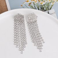 52991 Tempérament Super Brillant Strass Long Gland Chaîne Boucles D'oreilles Pour Les Femmes Nouveau Tout-match Exagéré Boucles D'oreilles Et Boucles D'oreilles main image 6