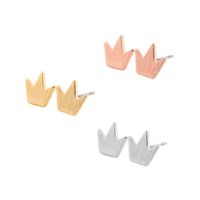 Simple Crown Crown Earrings Brushed Earrings Cute Little Sapling Grass Earrings Wholesale main image 1