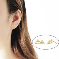 Fashion Personality Earrings Hollow Snow Mountain Earrings Wholesale main image 4