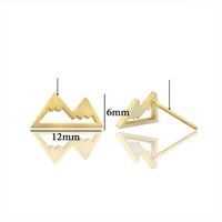 Fashion Personality Earrings Hollow Snow Mountain Earrings Wholesale main image 3