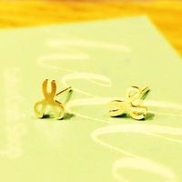 Simple Small Scissors Earrings Environmental Protection Alloy Plating Gold And Silver Rose Earrings Scissors Earrings Wholesale main image 6