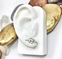 Best Selling Little Dinosaur Earrings Environmental Protection Alloy Plating Gold Silver Rose Earrings main image 3