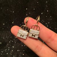 Mini Bag Earrings Luxury Micro-set Zircon Letter Earrings main image 1