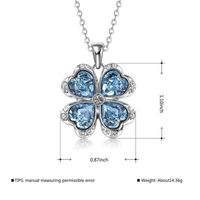 New Crystal Pendant Clover Necklace Fashion Sweater Chain main image 6