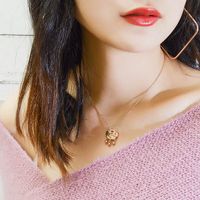 Double-layer Long-life Lock Steel Ball Necklace Titanium Steel Rose Gold Material Does Not Fade And Is Not Allergic main image 3
