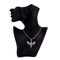 Ornement Rock Personnalité Ange Cupidon Ailes Pendentif Argent Pendentif Collier Pour Hommes Et Femmes Commerce Extérieur main image 3