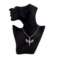 Rock Personality Angel Cupid Wings Pendant Silver Pendant Necklace Men And Women main image 3