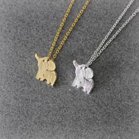 Hot Sale Cute Elephant Necklace Eco Alloy Electroplated Gold Necklace Clavicle Chain Wholesale main image 5