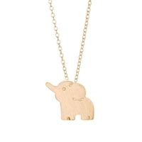 Hot Sale Cute Elephant Necklace Eco Alloy Electroplated Gold Necklace Clavicle Chain Wholesale main image 3