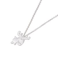 Pendant Necklace Environmental Plating Gold Silver Cartoon Fawn Clavicle Chain main image 3