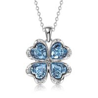 New Crystal Pendant Clover Necklace Fashion Sweater Chain sku image 1