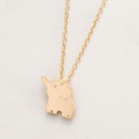 Hot Sale Cute Elephant Necklace Eco Alloy Electroplated Gold Necklace Clavicle Chain Wholesale sku image 3