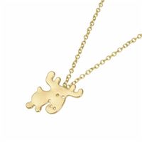 Exclusif Pour Croix-frontière Animal Elk Renne Moose Pendentif Collier Protection De L'environnement Or-plaqué Argent Cerf De Bande Dessinée Clavicule Chaîne sku image 1