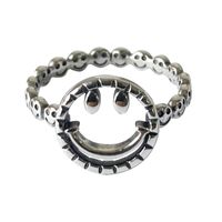 Personalized Hollow Smiley Ring Parallel Letters Open Index Finger Ring Ring main image 6