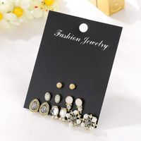 Personalized Pearl Geometric Earrings Set With Nine Pairs Of Earrings main image 3