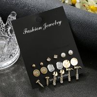 Ear Studs 9 Pieces Set Diamond Screw Hammer Wrench Personality Ear Studs main image 3