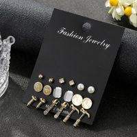 Ear Studs 9 Pieces Set Diamond Screw Hammer Wrench Personality Ear Studs main image 4