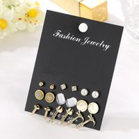 Ear Studs 9 Pieces Set Diamond Screw Hammer Wrench Personality Ear Studs main image 5